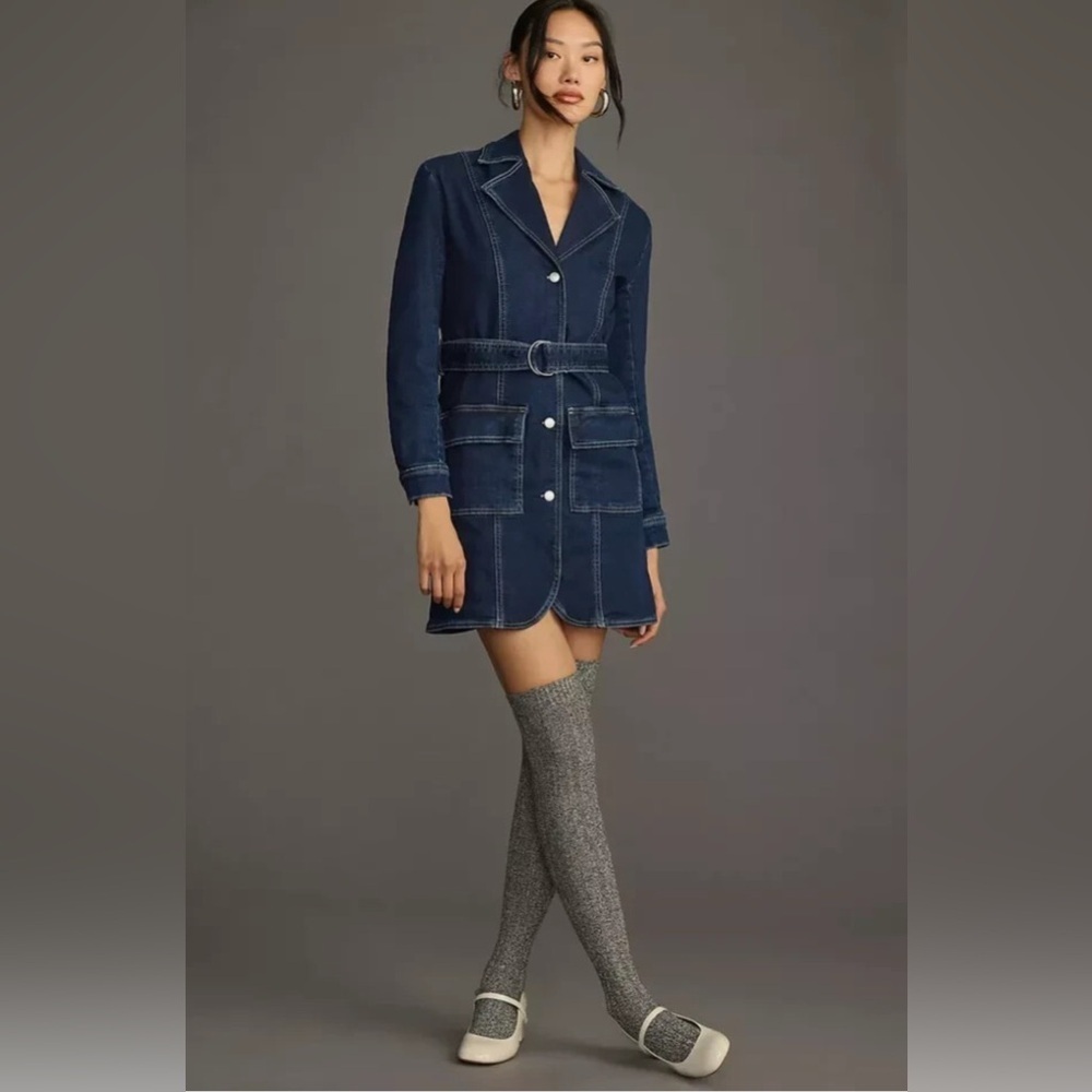 Anthropologie Pilcro denim blazer dress - Picture 2 of 9